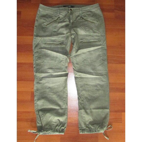 RAMPAGE Olive Cargo Capri Pants - Sz 13 - Picture 1 of 10